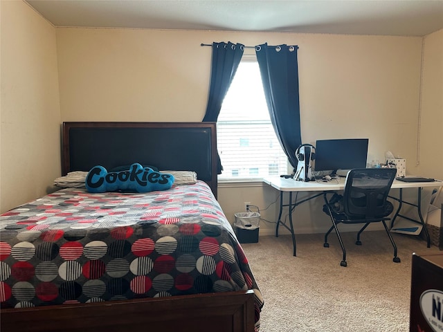 bedroom featuring carpet and multiple windows