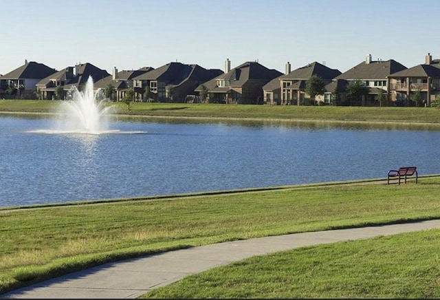 view of water feature featuring a residential view