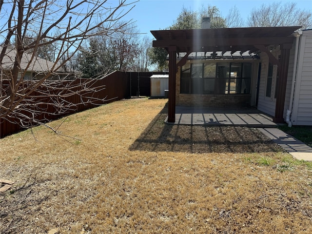 view of yard with a patio area