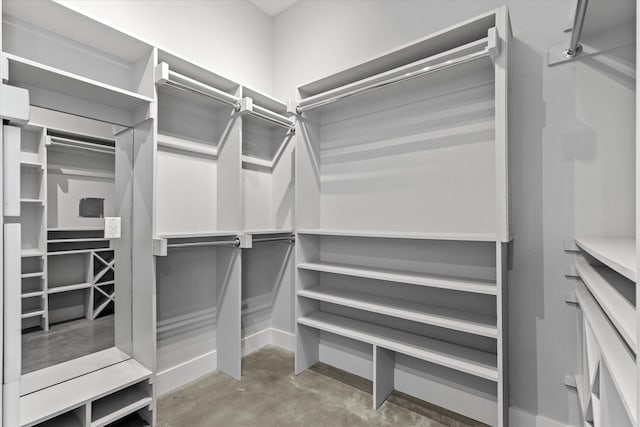 view of walk in closet