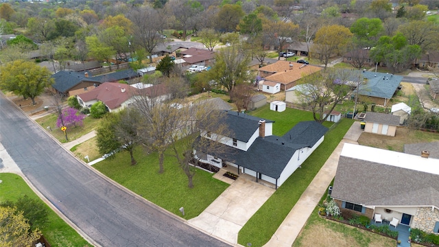 bird's eye view with a residential view