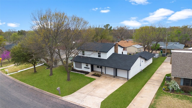 drone / aerial view with a residential view