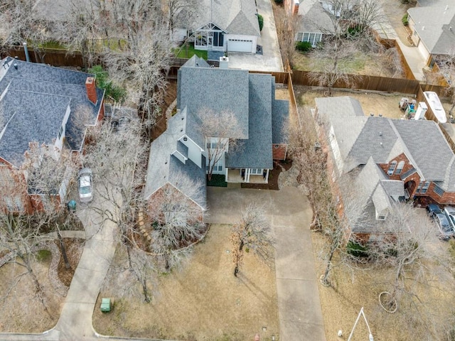 drone / aerial view with a residential view