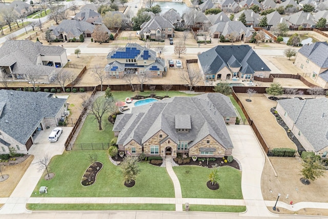 bird's eye view featuring a residential view