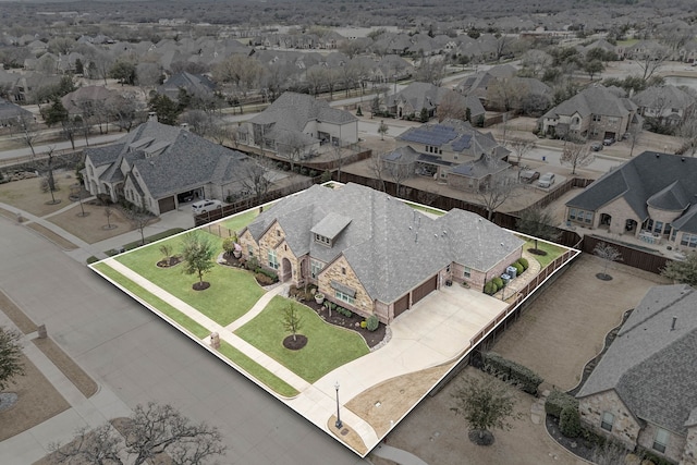 birds eye view of property featuring a residential view