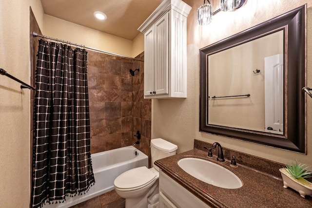 209 Chrissa Dr, Pottsboro, TX 75076 - full bath with vanity, toilet, and shower / tub combo with curtain