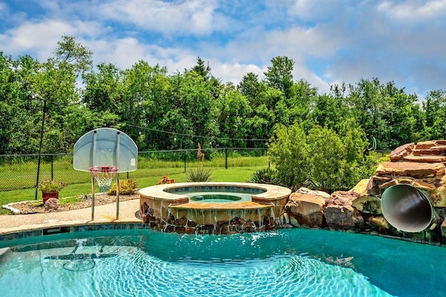 209 Chrissa Dr, Pottsboro, TX 75076 - view of pool featuring a pool with connected hot tub