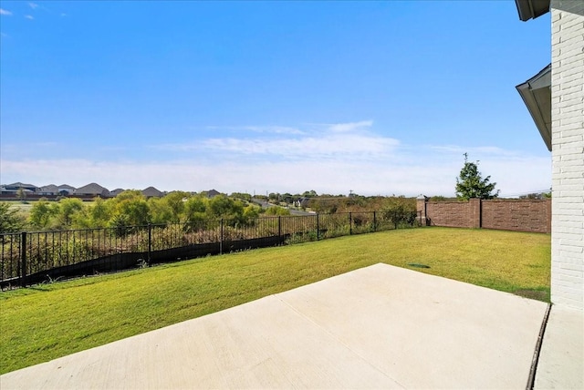 view of patio featuring a fenced backyard