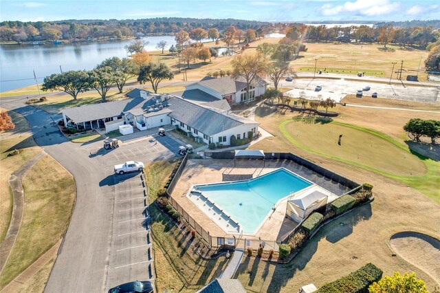 103 Holly Hill Ln, Bullard, TX 75757 - birds eye view of property featuring a water view and golf course view