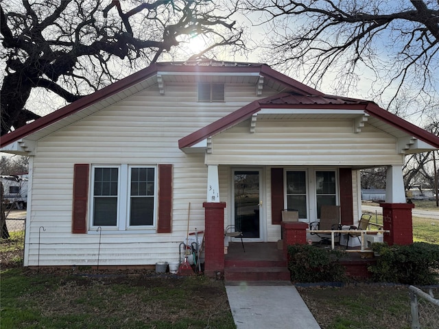 bungalow with covered porch