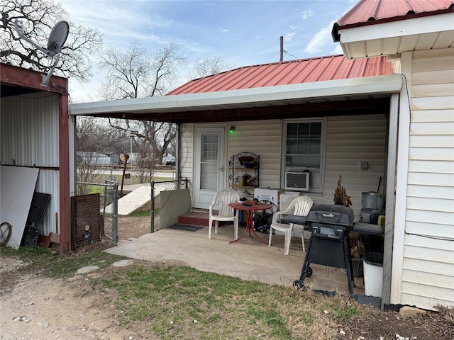 view of patio / terrace with fence and grilling area