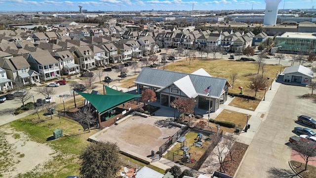 aerial view with a residential view