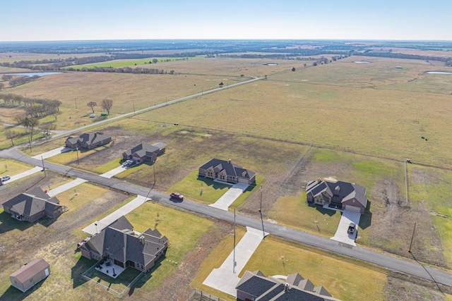 bird's eye view featuring a rural view