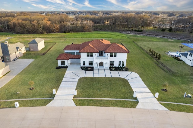 bird's eye view featuring a rural view