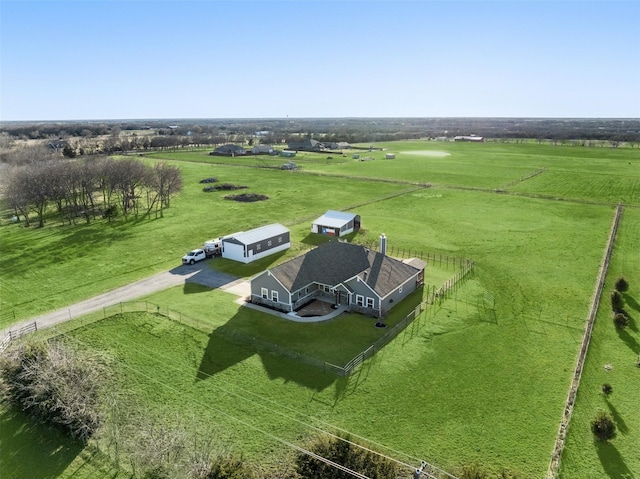 drone / aerial view featuring a rural view