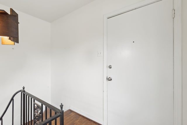 interior space featuring dark wood-type flooring