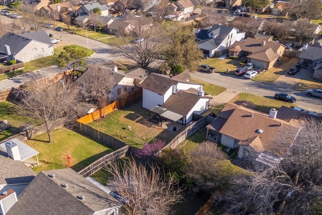 bird's eye view featuring a residential view