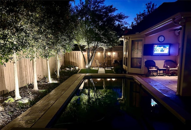 view of pool featuring fence and a fenced in pool