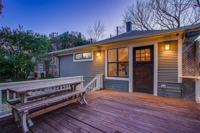 view of wooden deck