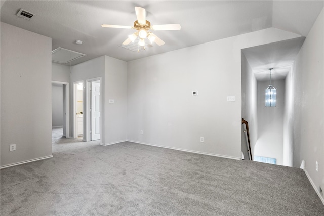 1503 Norway Pine St, Arlington, TX 76012 - spare room with attic access, carpet flooring, ceiling fan, and a smoke detector