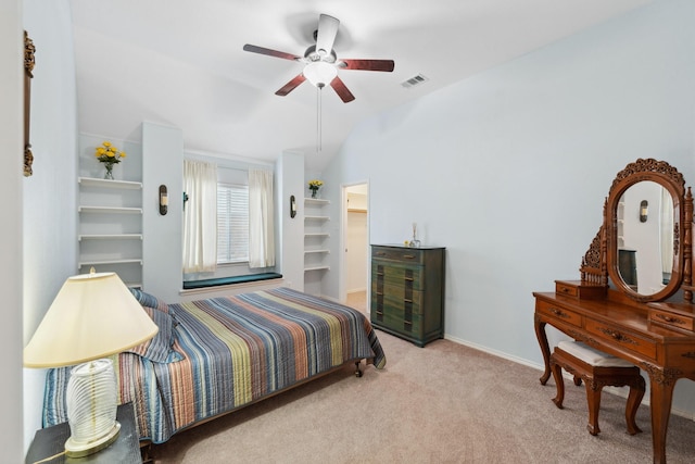 3532 Delaney Dr, Fort Worth, TX 76244 - carpeted bedroom featuring lofted ceiling, baseboards, and ceiling fan