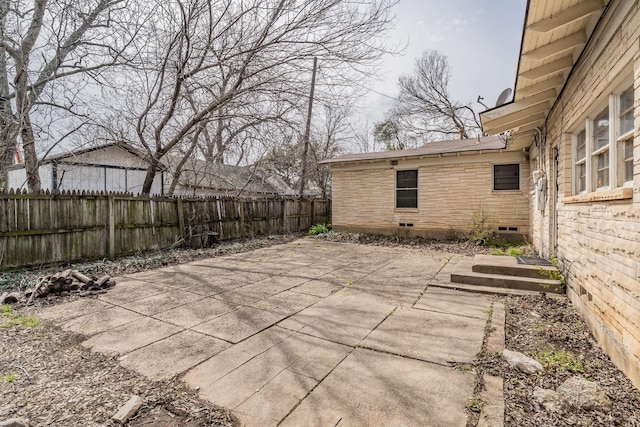 view of patio / terrace featuring a fenced backyard