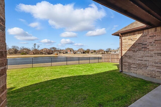 4303 Juniper Ln, Melissa, TX 75454 - view of yard featuring a residential view, a water view, and a fenced backyard