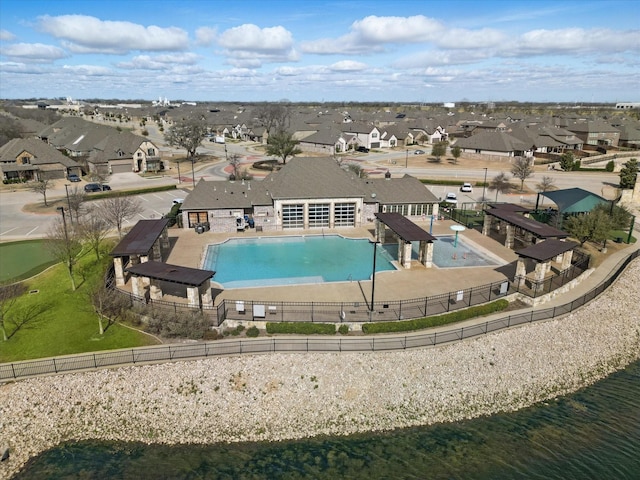 4303 Juniper Ln, Melissa, TX 75454 - pool featuring a patio area, fence, and a residential view