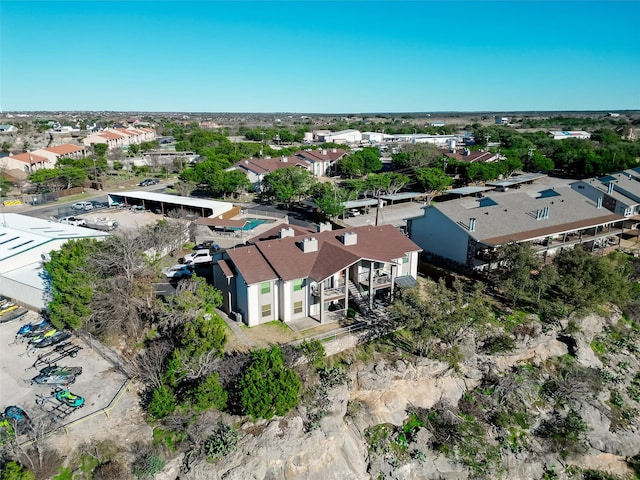 aerial view with a residential view