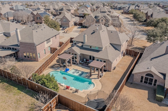 bird's eye view featuring a residential view