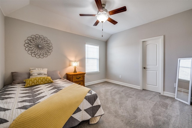 1121 Ash St, Celina, TX 75009 - bedroom featuring lofted ceiling, a ceiling fan, baseboards, and carpet flooring