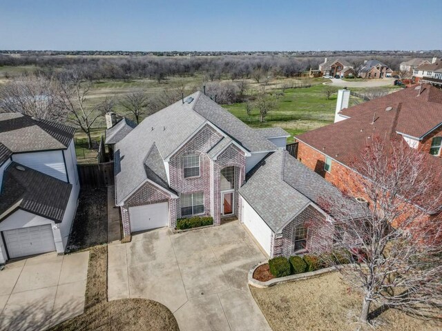 aerial view featuring a residential view