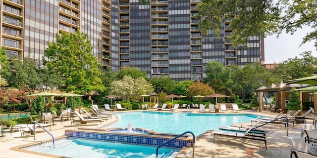 pool featuring a patio