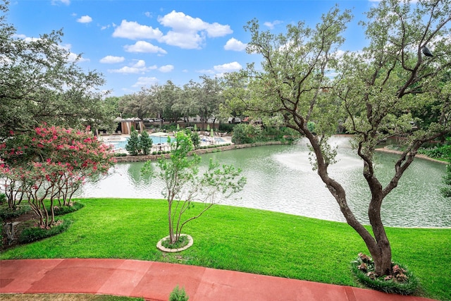 view of water feature