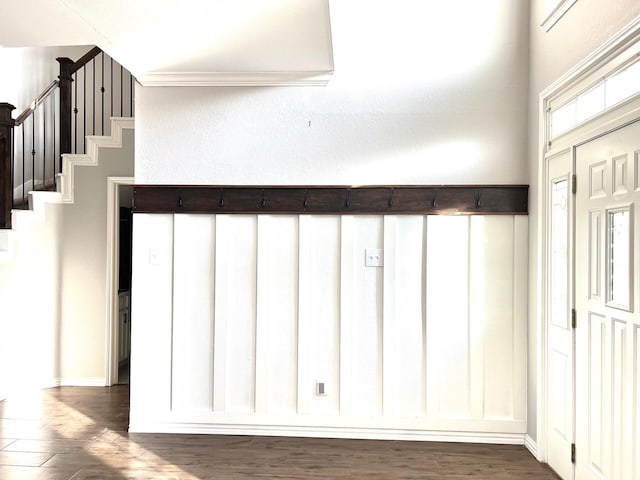 interior space featuring dark wood-style floors