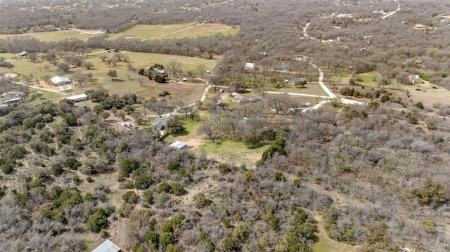 aerial view with a rural view