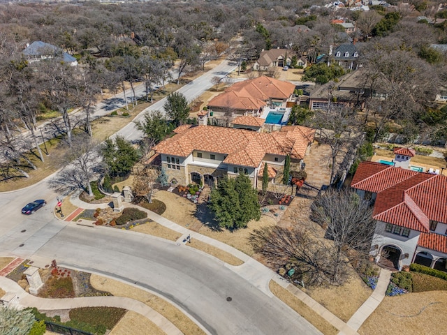 drone / aerial view with a residential view