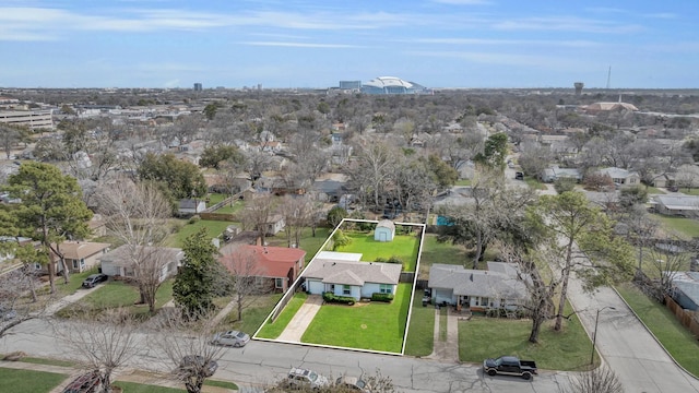 bird's eye view featuring a residential view