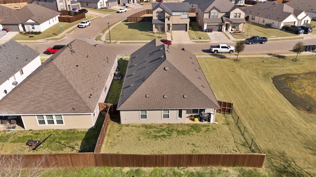 bird's eye view with a residential view