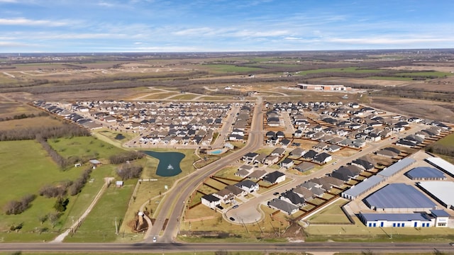 aerial view with a residential view