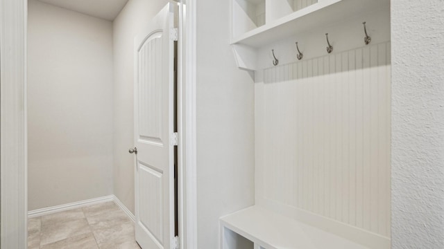 mudroom with baseboards