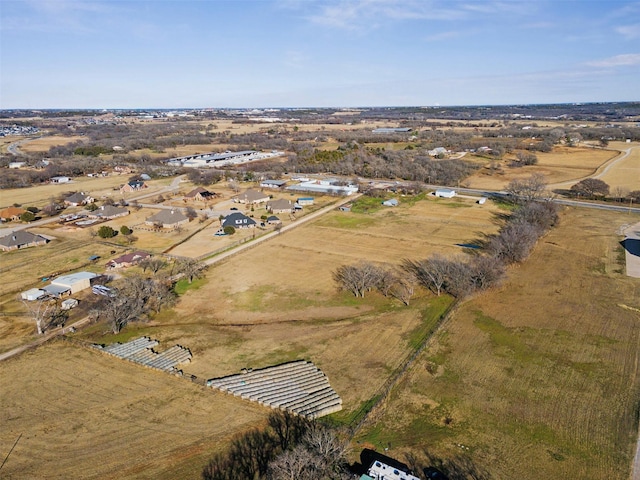 aerial view with a rural view