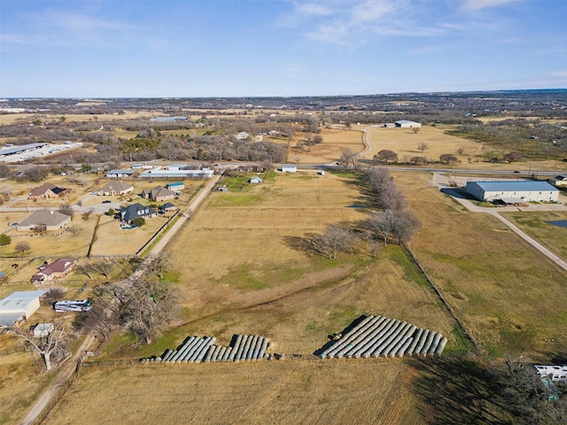 aerial view featuring a rural view