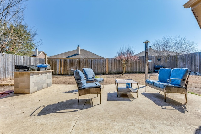 view of patio / terrace featuring a fenced backyard