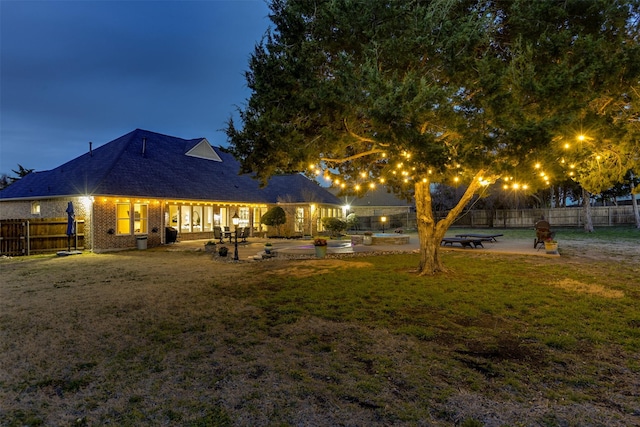 exterior space featuring a patio and fence