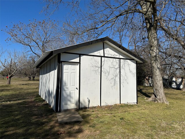 view of shed