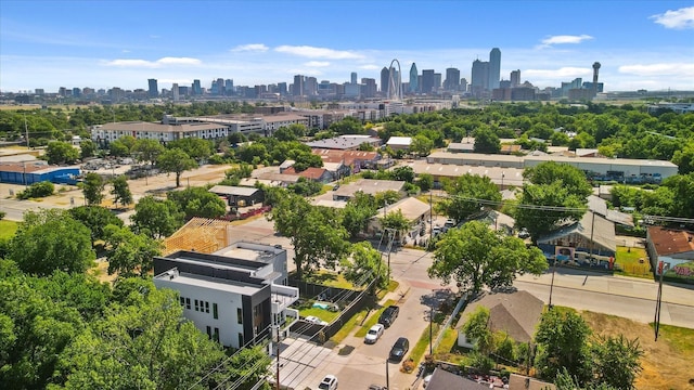 aerial view featuring a city view