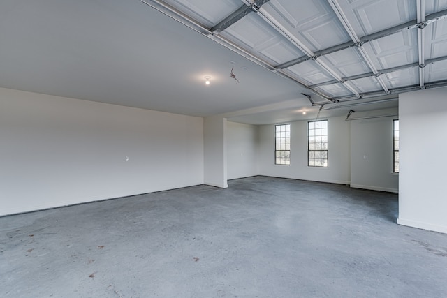 garage with baseboards