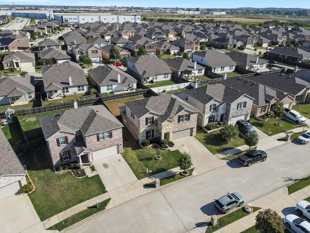 bird's eye view with a residential view