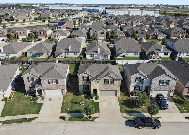 bird's eye view with a residential view